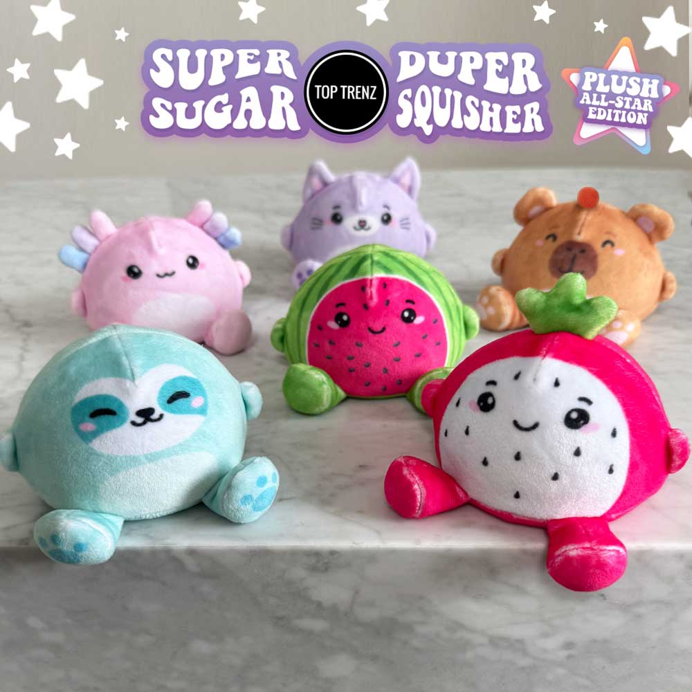 Squishers Raspberry Cream Super Duper Sugar Squishers Plush || 6 Styles – daisylace boutique