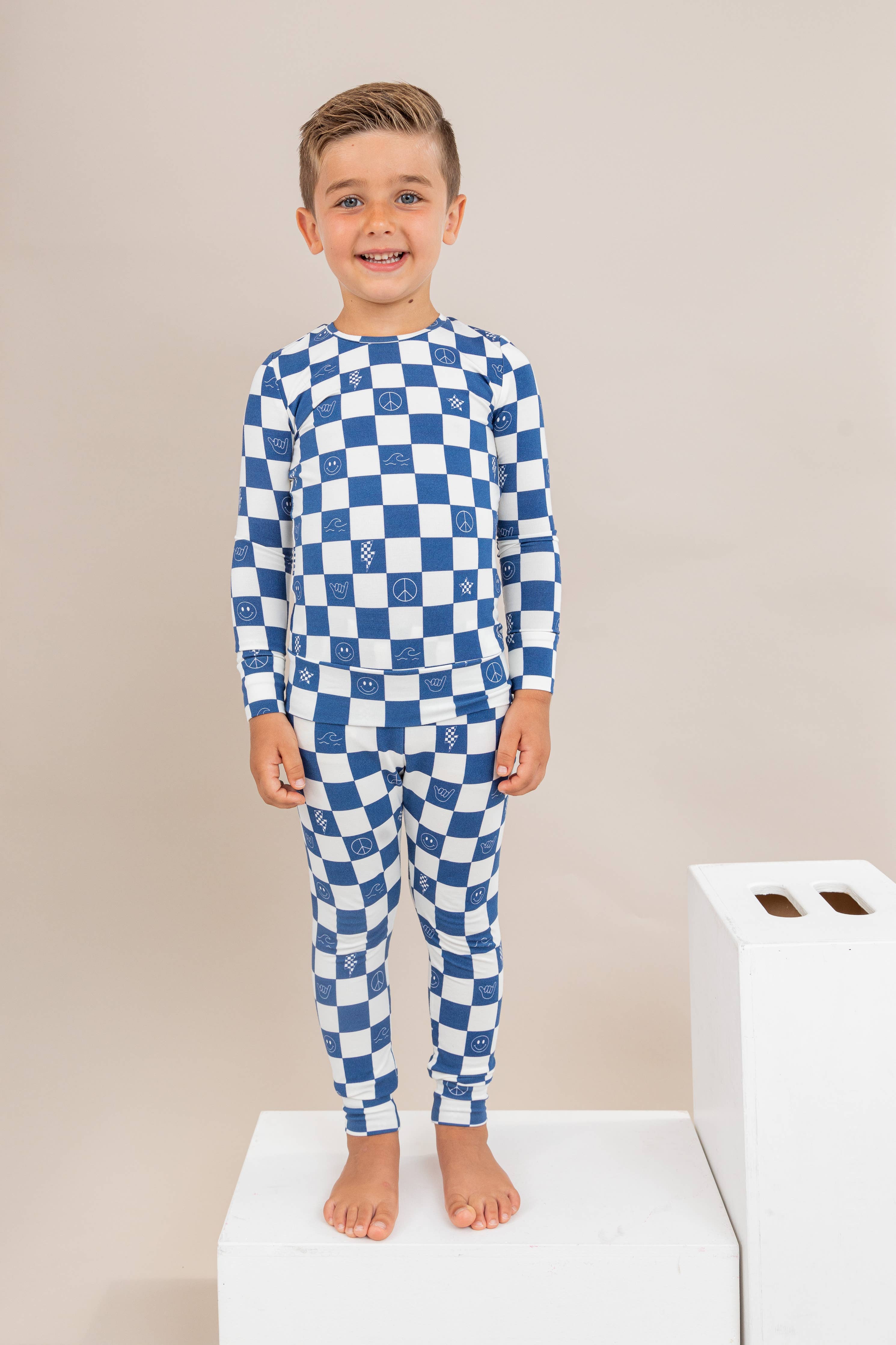 Pajama Set - Check It Out - Lavender — Bird & Bean